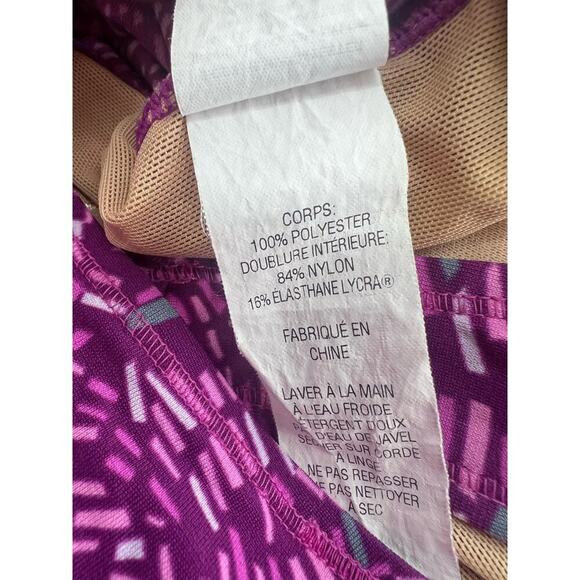 L.L. Bean Purple One Piece Swimsuit UPF 50+ Sun Protection Women's Size 14 Reg - Picture 6 of 9